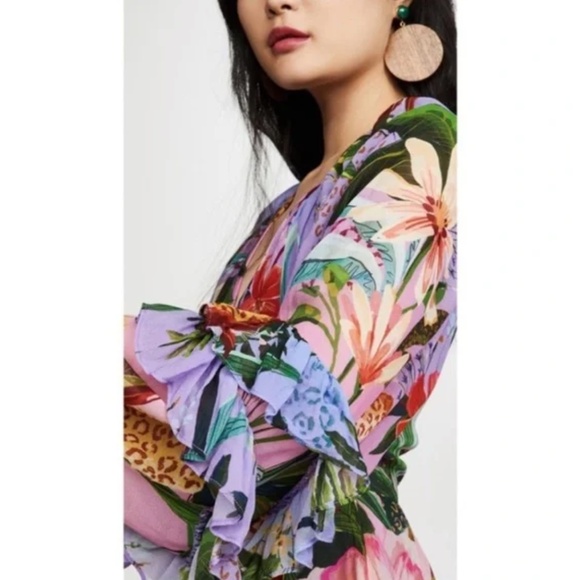 NWOT Farm Rio Amazonian Rainforest Ombré Maxi Dress - Picture 4 of 10